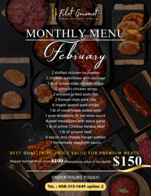 Monthly Menu